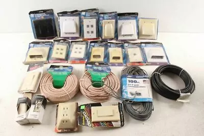 Pile Of Monster Cat 3 Cable Computer Port Gang Wall Plates Etc • $19