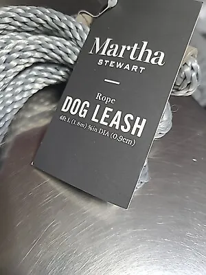 Martha Stewart Braided Rope Dog Leash 6ft Gray NWT • $12