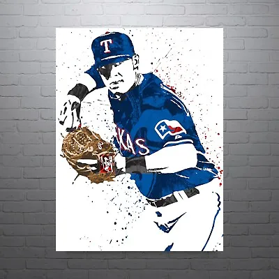 Michael Young Texas Rangers Sports Print Man Cave-FREE US SHIPPING • $35.82