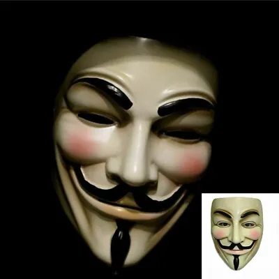 2 Pack Of V For Vendetta Mask Fawkes Anonymous Halloween Cosplay Brand New • $8.95