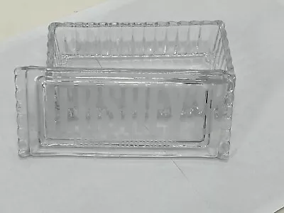 Hersheys Milk Chocolate Etched Glass Covered Candy Box Container Dish • $29.95