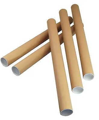 £8.75 • Buy 5 X A1 Quality Postal Cardboard Poster Tubes Size 630mm X 50mm + End Caps
