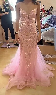 Prom Pageant Homecoming Dress Size 00 Gorgeous Pink Alyce Designer • $200