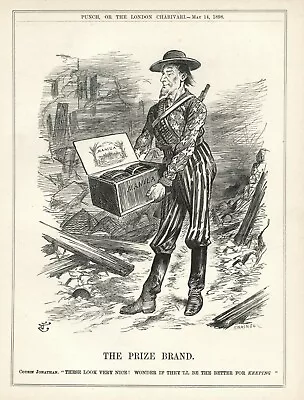 BATTLE OF MANILA BAY CARTOON 1898 United States - DEWEY - Spanish-American War • $24.95