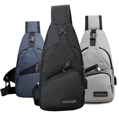 $11.89 • Buy Durable Mens Chest Bag Shoulder Backpack Man Sling Cross Body Satchel Travel Bag