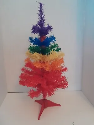 2 FT  Rainbow Tree LGBTQ PRIDE Winter Wonder Lane  Desktop/tabletop NEW • $14.99