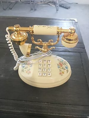 Vintage Floral Empress Landline Phone 1973 Telephone American Telecommunications • $11