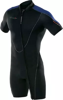 3Mm Men'S Thermoprene Short Sleeve Front Zip Shorty Wetsuit • $261.99