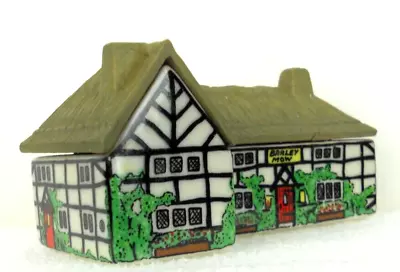 Wade England  Whimsey On Why  Ser. 1 The Barley Mow Porcelain Miniature Building • $55.40