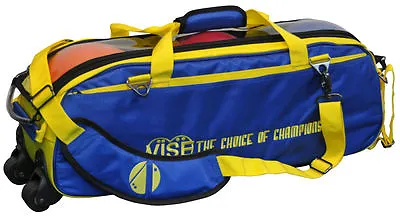 Vise Blue/Yellow 3 Ball Tote Bowling Bag • $89.95