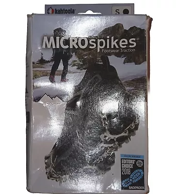 Kahtoola MICROspikes Footwear Traction Small Blk NIB Hike-Trek-Explore Open Box • $48.99