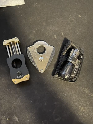 $64.99 • Buy Cigar Accessories Lot (xikar, Colibri)v Cutter, Straight Cutter, Lighter