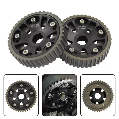 2PCS Adjustable Cam Gears For 93-01 Honda Prelude H22 H22A1 H22A4 DOHC VTEC BK • $63.56