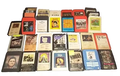 8 Track Tapes Classic Rock 29 Tapes LOT - Styx J. Geils Clapton Beatles Elvis  • $19.99