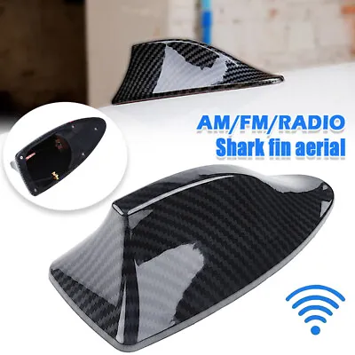 £8.99 • Buy 1x Carbon Fiber Car Shark Fin Aerial Antenna Roof AM/FM Radio Signal For BMW F30