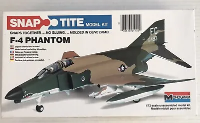 Monogram 1:72 F-4 Phantom Snap Tite Plastic Model Kit 1102 NIOB 1979 • $29.95