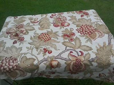 Fruits On Branches Fabric Remnant For Small Upholstery Project? 53  X 24 . • £4.49