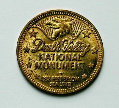 £7.79 • Buy Death Valley National Monument CA Souvenir Brass Medal 282 Feet Below Sea Level