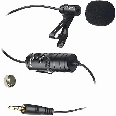 Vidpro Lavalier Lapel Condenser Microphone For DSLRs Camcorders & Video Cameras • $19.95