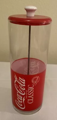 1992 Vintage Coca-Cola Classic Straw Dispenser Diner Style Glass Coke  • $24.99