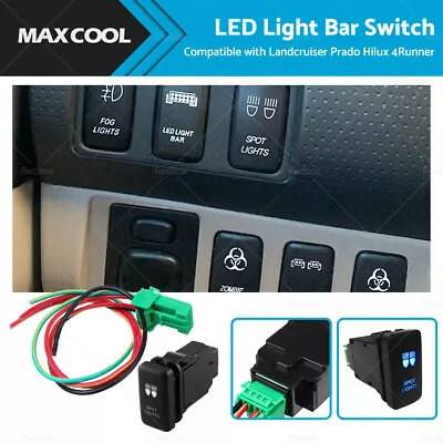 Suitable For Landcruiser Prado Hilux 4Runner SPOT LIGHTS BLUE LED Push Switch • $13.90