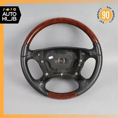 03-09 Mercedes R230 SL500 CLK320 CLK550 Steering Wheel Walnut Wood Black OEM • $174.30