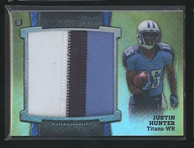 $3.99 • Buy 2013 Bowman Sterling JUSTIN HUNTER Rookie RC Patch #BSJRP-JH Gold 19/25 Titans