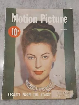 Motion Picture Magazine Nov 1948 Ava Gardner • $18.99