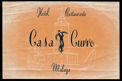 Spain Early Malaga  Casa Curro  Hotel/Restaurant Label   MNH • $1.99