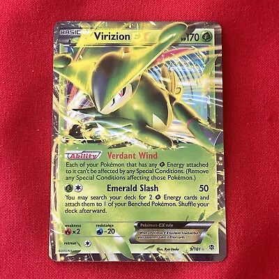 Virizion EX 9/101 Holo Ultra Rare Plasma Blast Pokémon TCG POTENTIAL PSA 9+! • $8.99