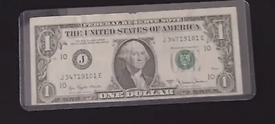 1977 A Series $1 One Dollar Bill Error Misaligned Misprint Miscut Offset • $7.77