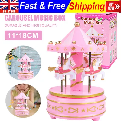 Merry-Go-Round Carousel Music Box For Kids Child Christmas Birthday Gift Carouse • £9.95