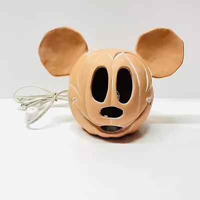 Vintage Disney Mickey Mouse 6” Jack O Lantern Ceramic Light Up • $31.96