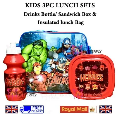 £12.75 • Buy  Marvel Avengers 3pc Lunch Box Set, Sport Water Bottle, Lunch Bag And Lunch Box
