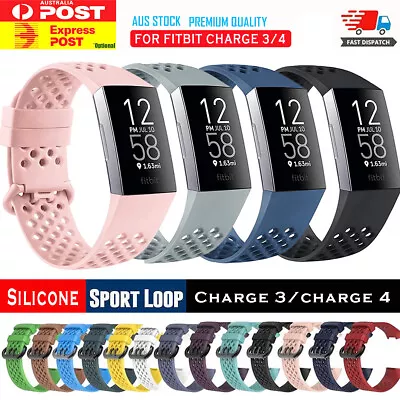 For Fitbit Charge 3 4 Classic Silicone Replacement Band Watch Strap Sports Band • $5.99