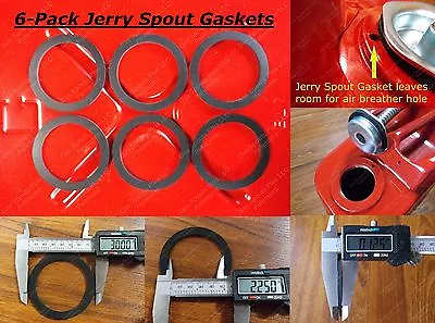 6x NEW Jerry Gas Can Spout Gaskets Can Gallon 20L Military Army Rubber BLITZ • $19.99