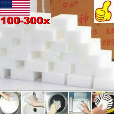 100-300 X Sponge Eraser BULK PACK Melamine Cleaning Foam 3/4  Thick Kitchen Bath • $5.41