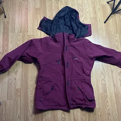 Moonstone Goretex Waterproof Rain Wind Hooded Full Zip Hiking Jacket Size: M • $45