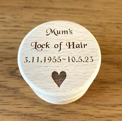 Lock Of Hair Personalised Memorial Keepsake Box - Mum Nan Dad Grandad • £9.99