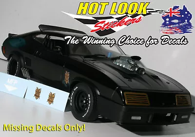 1:18 Mad Max Missing Vinyl Decals Stickers AutoArt BLACK Tuned Ford INTERCEPTOR • $14.15