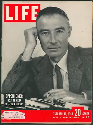 Life Magazine October 10 1949 Robert J. Oppenheimer ~Atomic Bomb ~Marilyn Monroe • $199.99