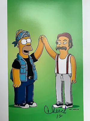 Cheech Marin Signed Simpsons Homer Simpson Matt Groening Cheech Chong Cartoon • $100