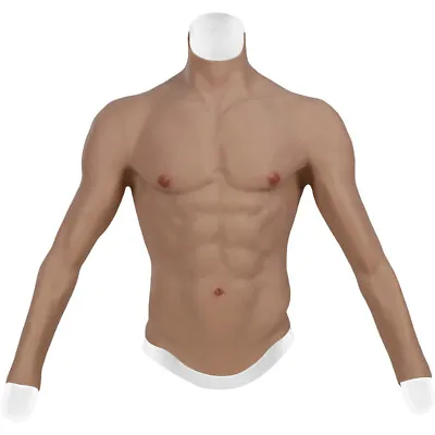 IMI Fake Chest Muscle Realistic Silicone Muscle Suit With Arms For Cosplay • £249.98