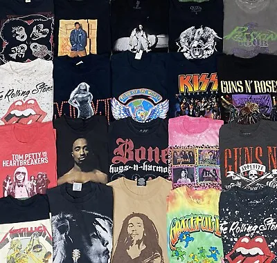 Vintage Style Music Rap Rock Band Shirt Lot Of 20 Mix Szs Reseller (Lot#569) • $147