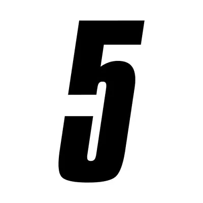 6 Inch Tall Black Race Number 5 Racing Numbers Decals HiTack Off Road Track Dirt • $1.10