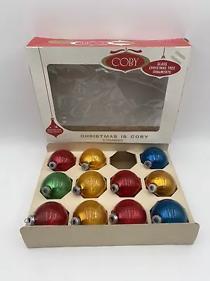 Vintage Coby Mercury Glass Christmas Ornaments Round • $20