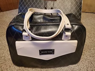 NEW MARY KAY Consultant Kit Bag Large Tote Overnight Bag Cosmetic Black & White • $19.95