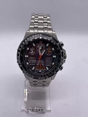 Citizen Eco-drive Skyhawk Radio Controlled 45mm Titanium Watch Wristwatch • £389.99