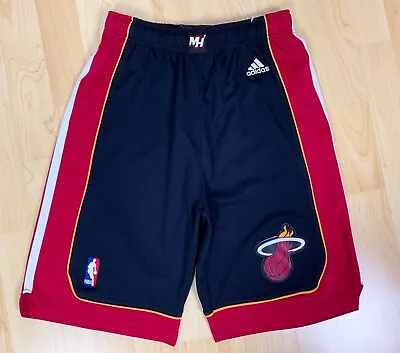 Adidas Miami Heat Boys Youth NBA Basketball Team Home Shorts Size L • £29.94