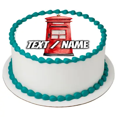 London Mailbox Cake Pad Party Decoration Personalized Name Birthday Post • £7.71